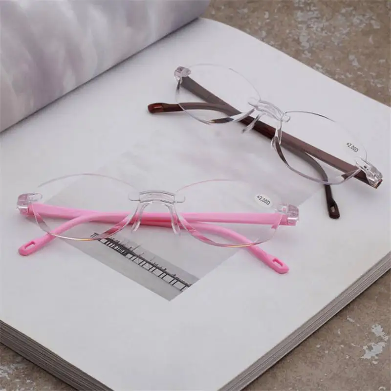 Мужские пресбиопические очки Gafas черные без рамки женские розовые для чтения + 1 0 5