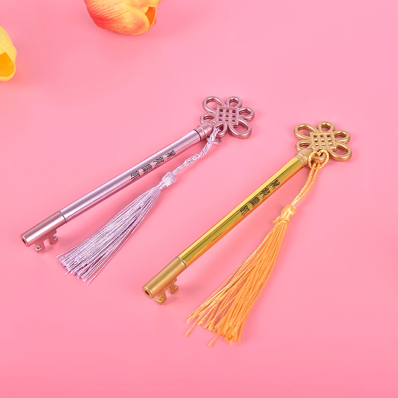 Милая китайская гелевая ручка с узлом для ключей креативная кисточкой