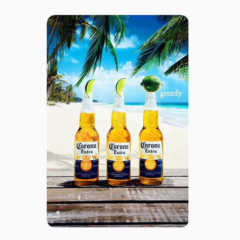 Металлическая жестяная вывеска для пива Corona abабсолюt Miller Time настенный