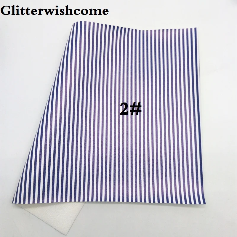 2 Glitterwishcome 21X29 см A4 размер винил для бантов печатные полосы Кожа Fabirc искусственная кожа листы для бантов, GM184A - Цвет: 2