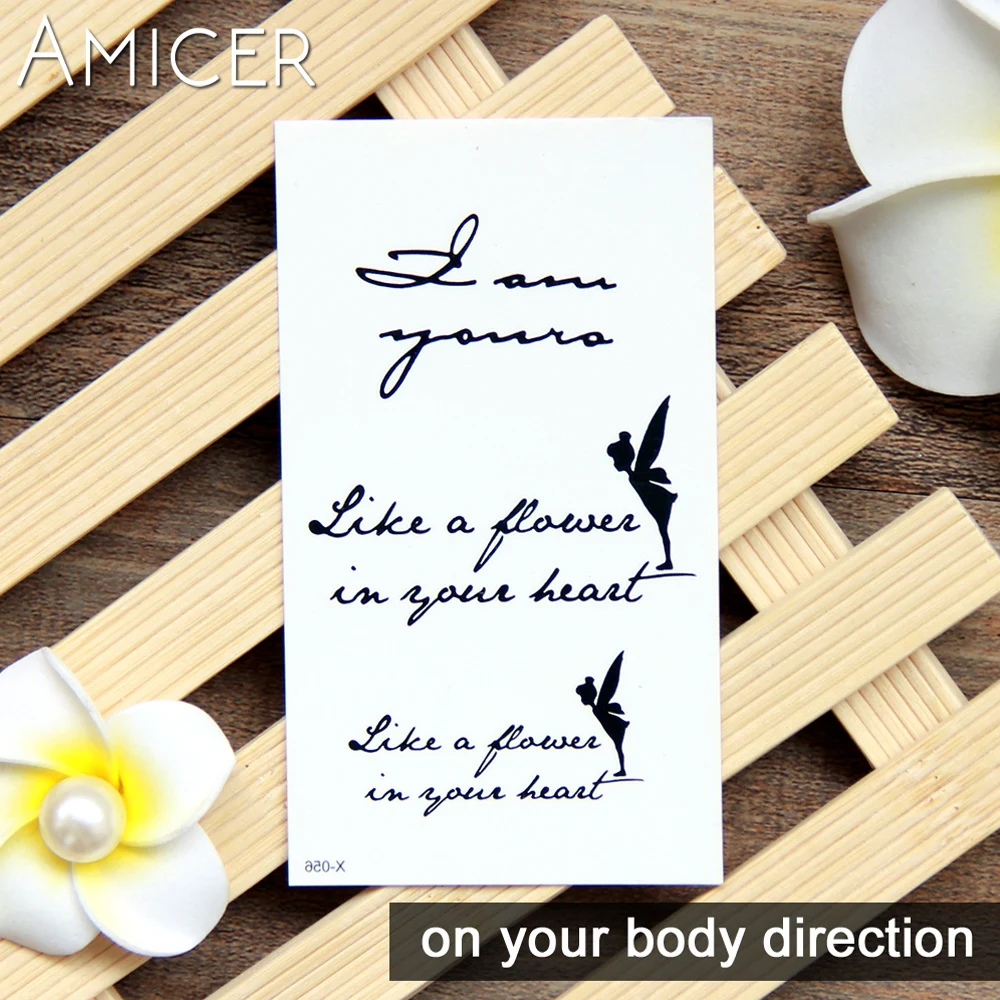 1 шт. водостойкие наклейки на временную татуировку Tinker Bell мультипликационные