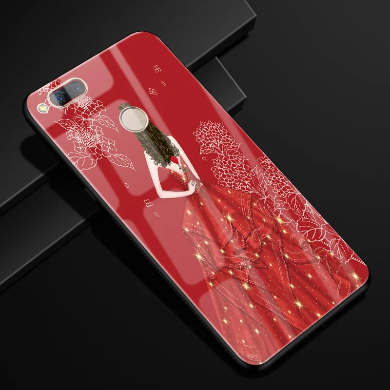 31 For ZTE Z17 mini Case 5.2'' Glass Hard Back Cases For ZTE NUBIA Z17 mini Case Tempered Glass Cover Z17mini Z 17 NX569H NX569j - Цвет: 31