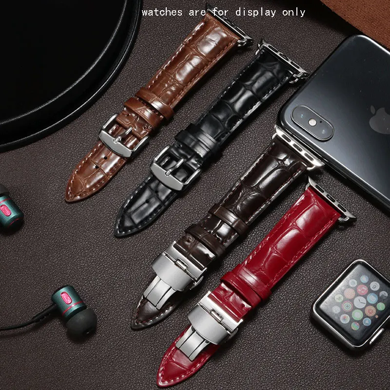 Сменный ремешок для часов из натуральной кожи спортивный Apple watch 1 2 3 4 40 /44 мм 38/42