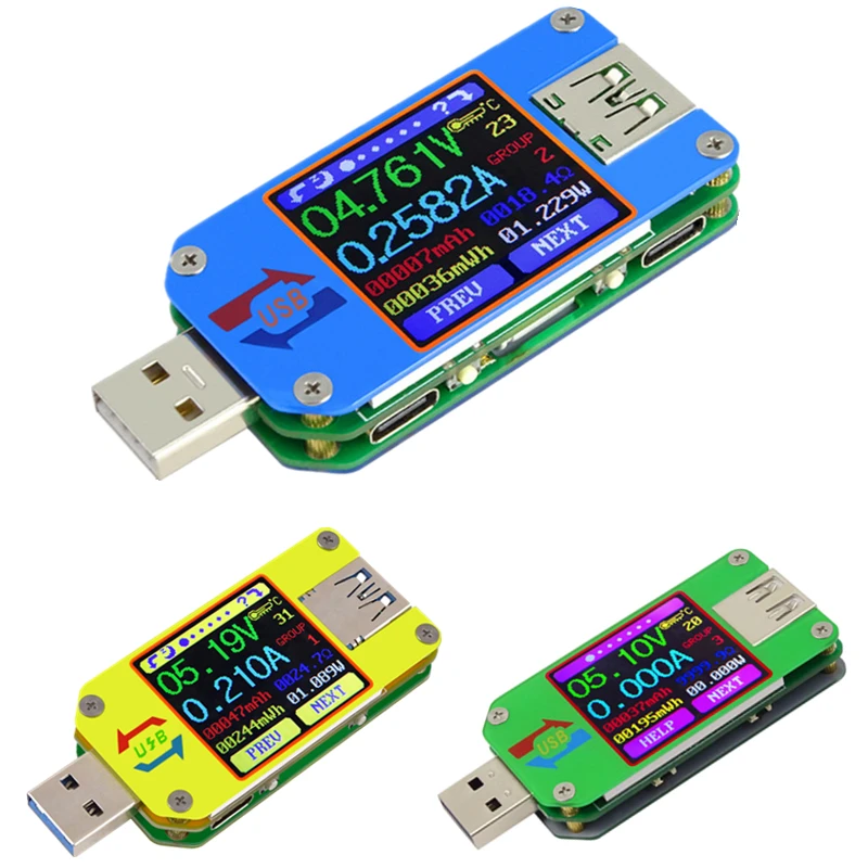 Вольтметр Амперметр UM24/UM24C UM25/UM25C UM34/UM34C USB Type C измеритель сопротивления тестер