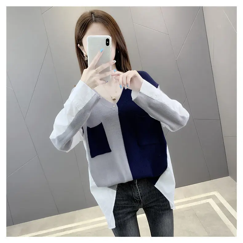 

Женский свитер с длинным рукавом 2021 весна-осень 8137