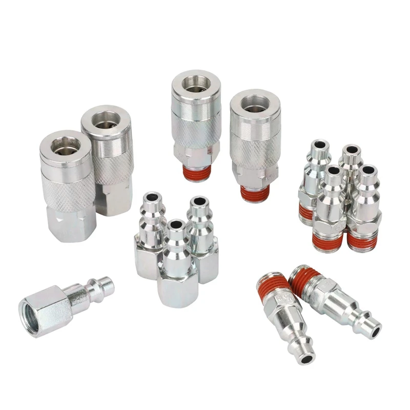 14 Pieces 1/4 Inch Npt Quick Connect Air Coupler And Plug Kit for Compressor Accessories Fittings | Обустройство дома