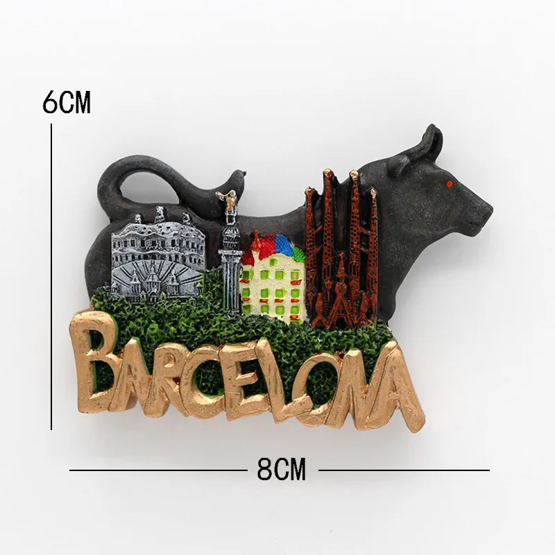 3d магнит на холодильник Барселона Эйфелева башня Сикким Англия Бельгия мочи