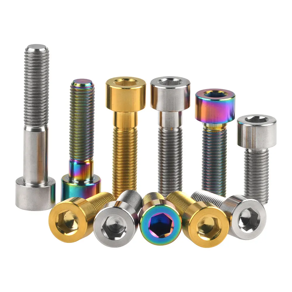 

XingXi Titanium Bolt M10x 20 25 30 35 40 45 50 55 60mm Pitch1.25mm 1.5mm Column Head Ti Screw for Bike Accessories