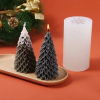 diy candle making christmas tree candle silicone mold soap mold fragrance candle resin gypsum cake chocolate baking mould