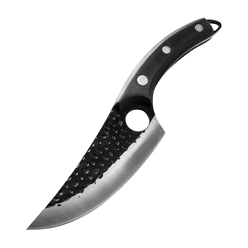 

6 inch sharp hand forged boning knife factory direct kitchen knife black handle slicing knife rosewood kitchen knife
