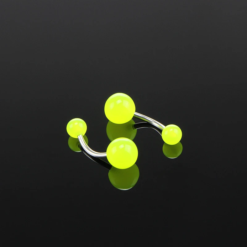 1 шт Циркон пупка Кольца пирсинг светящийся пупок мяч стальной Пирсинг живота и