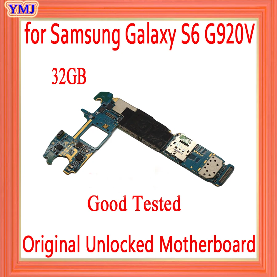 32 Гб для Samsung Galaxy S6 G920V материнская плата 100% оригинал разблокирована с ОС версия