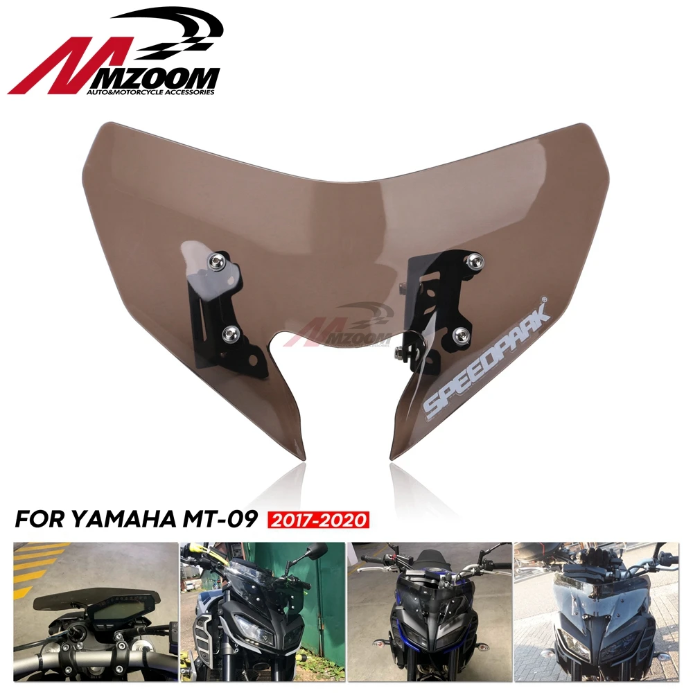 

For YAMAHA MT-09/SP FZ-09 MT09 FZ09 2017 2018 2019 2020 Motorcycle Accessories Windscreen Pare-brise Wind Deflectors Windshield
