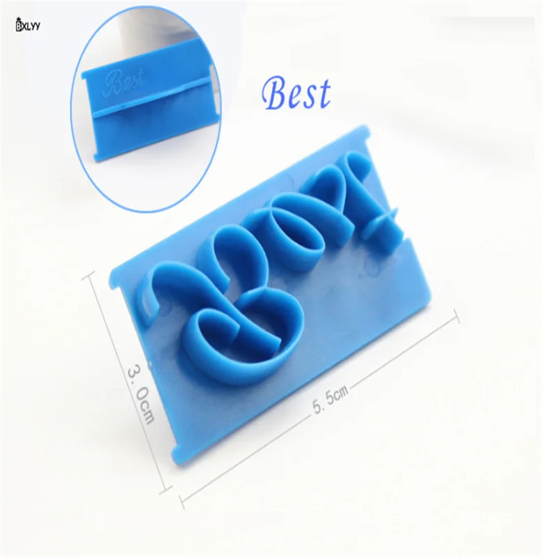 

6pc Cake Decoration Handwritten Phrases Letter Fondant Seal Mold Baking Accessories Cake Decorating Tools for Kitchen Gadgets.7z