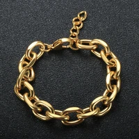 high quality heavy thick link chain bracelet women men chunky chain bracelet for hip hop party jewelry gift