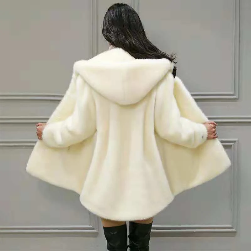 Женская осенне-зимняя парка Leiouna модное искусственное меховое Норковое Пальто