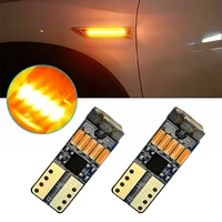 2pcs t10 168 194 192 175 4014 led side marker lights bulb amber canbus error free universal accessories auto car products