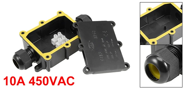 131x70x37mm 2-Way Uxcell водонепроницаемый внутренний, наружный кабель втулка электрическая распределительная коробка с клеммной полосой DIY Защита питания корпус - Цвет: 131x70x37mm 2-Way