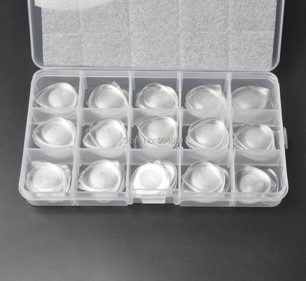 100pcs Alice Heavy 2mm Teardrop Waterdrop Clear Guitar Picks Plectrums With Box For Electric Guitar Jazz