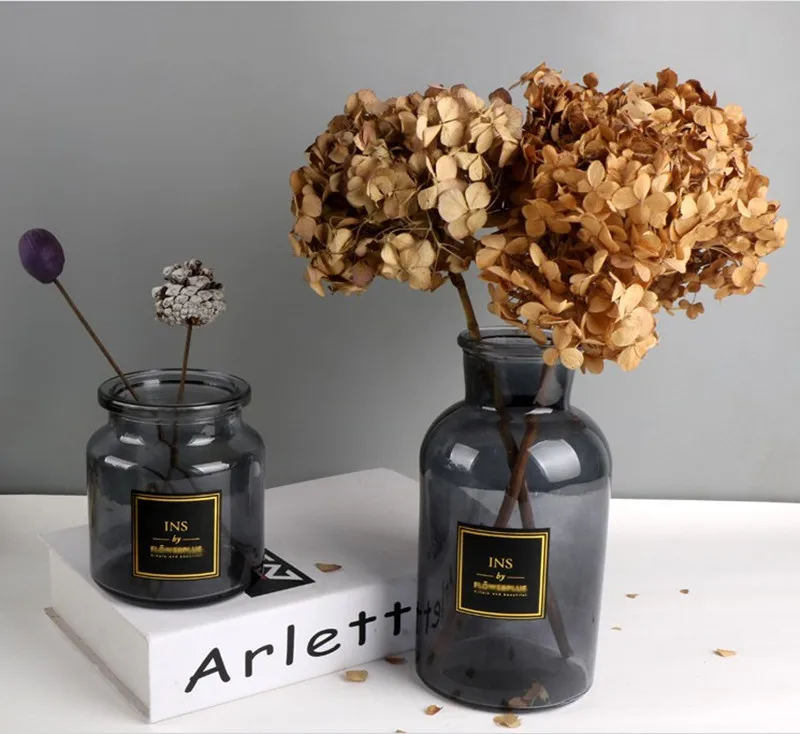 Стеклянные вазы в скандинавском стиле для цветов ручной работы Настольная Ваза