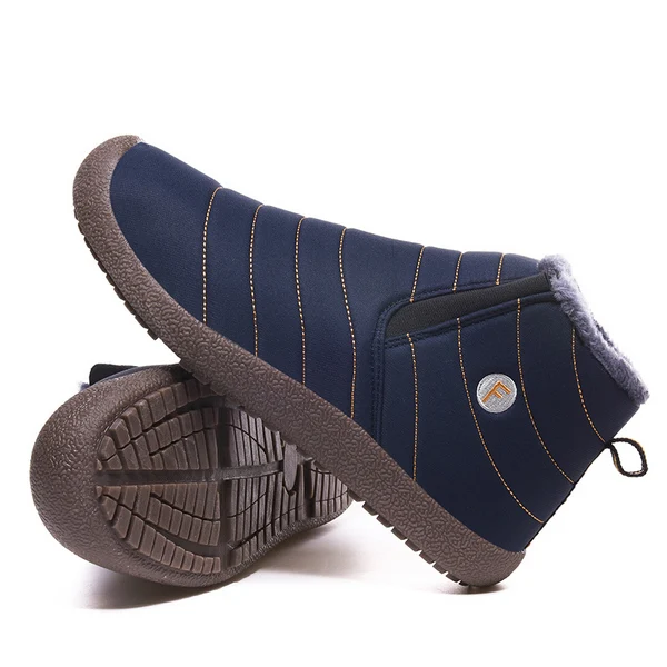 Navy Blue Зимние ботинки для мужчин и женщин; спортивные кроссовки; удобная прогулочная обувь; обувь для родителей и детей; Водонепроницаемая Уличная обувь для мальчиков - Цвет: Navy Blue