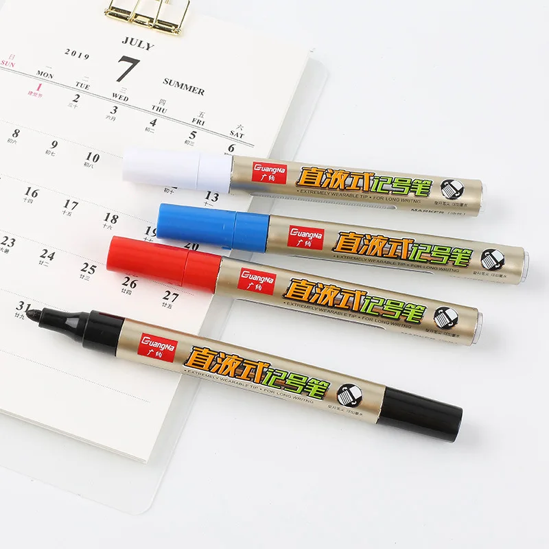 1pc Single Headed Magic Marker Pen Mark Oily Refillable Optical White Black Red Blue Color Disc Glass Ceramic Plastic Logstics - купить по