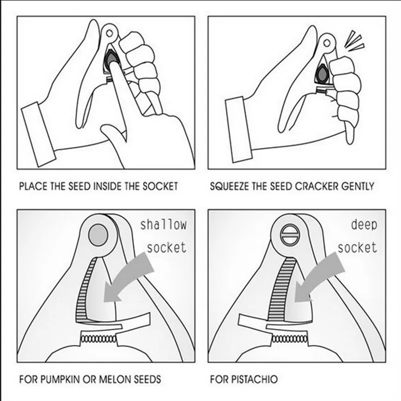 Плоскогубцы семян дыни Ножницы Гайка крекер открывалка орех Подсолнух сосна