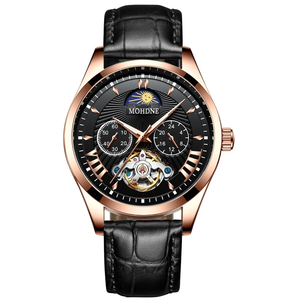 

2021 new mechanical watch hollow watch automatic men's watch flywheel watch waterproof sports quartz watch trend for men