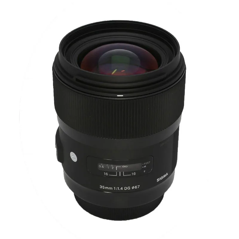 USED SIGMA Art 35mm F1.4 DG HSM For SONY E mount SLR digital camera lens Includes UV and cap | Электроника
