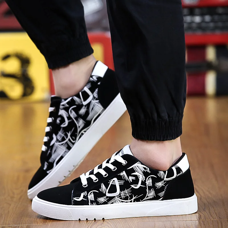 

Shoes Men Flat Shoes Non-slip Men Vulcanize Shoes Classic Canvas Shoes Men Lace Up Black Sneakers Men Free Shipping Shoes