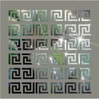 30 шт., зеркальные самоклеящиеся полосы для украшения стен, 5 х5 см