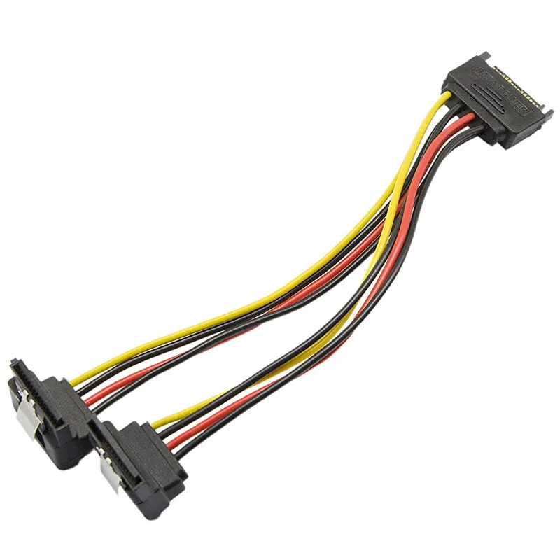 Новинка-SATA 15-контактный разъем для 2x15-Pin 90 градусов Женский SATA 15Pin отклонения в