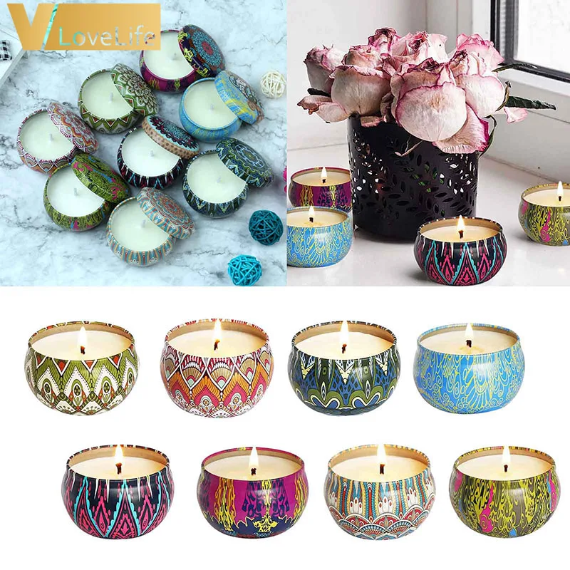 8 шт. ароматические свечи подарок Натуральная соевая ароматерапия воском спящий