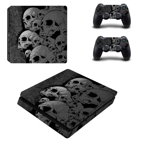 Белый Синий, белый, серебристый металл PS4 тонкий стикер кожи для sony playstation 4 консоль и контроллеры PS4 тонкий стикер кожи наклейка - Цвет: Белый