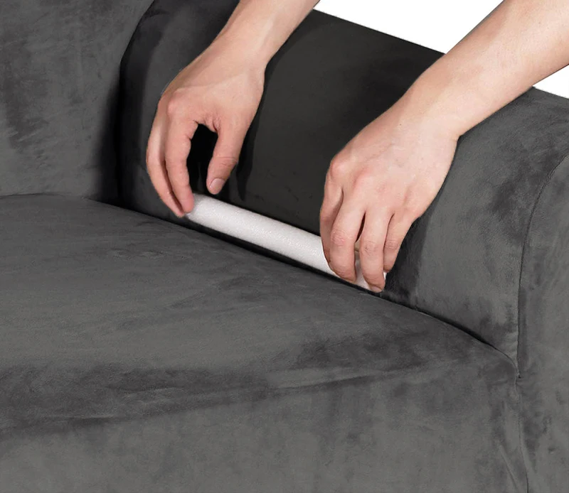 

Thick Velvet Elastic Sofa Cover For Decor Living Room Corner Furniture Slipcover All Inclusive Stretch 1/2/3/4 Seat Couch Covers