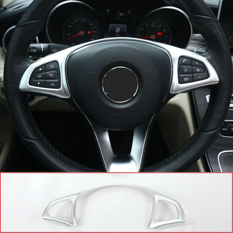 

Серебряный чехол на руль для Mercedes Benz C GLC E Class W213 W205 2016-2018