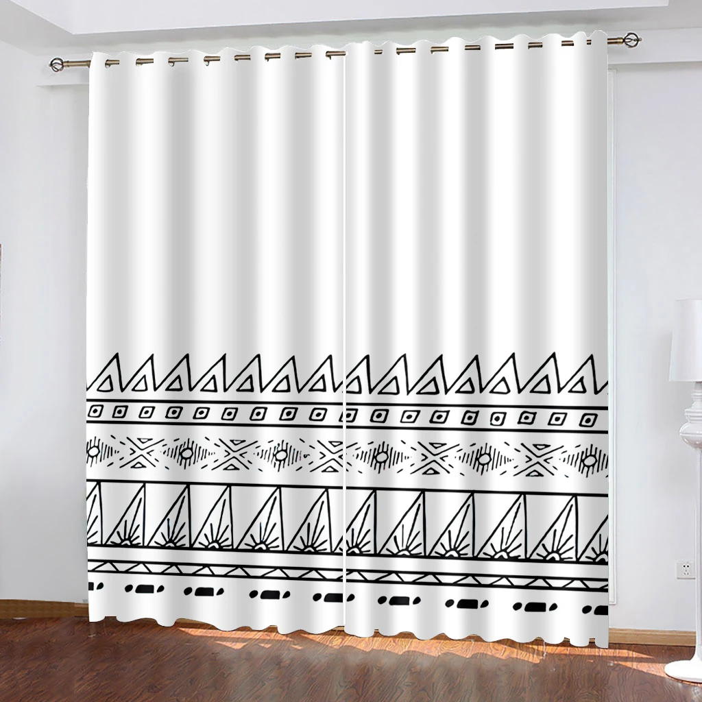 

3D Printing Modern Decorative Curtain Kits with Simple and Fashionable Patterns, Suitable for Kitchen and Bedroom Scenes