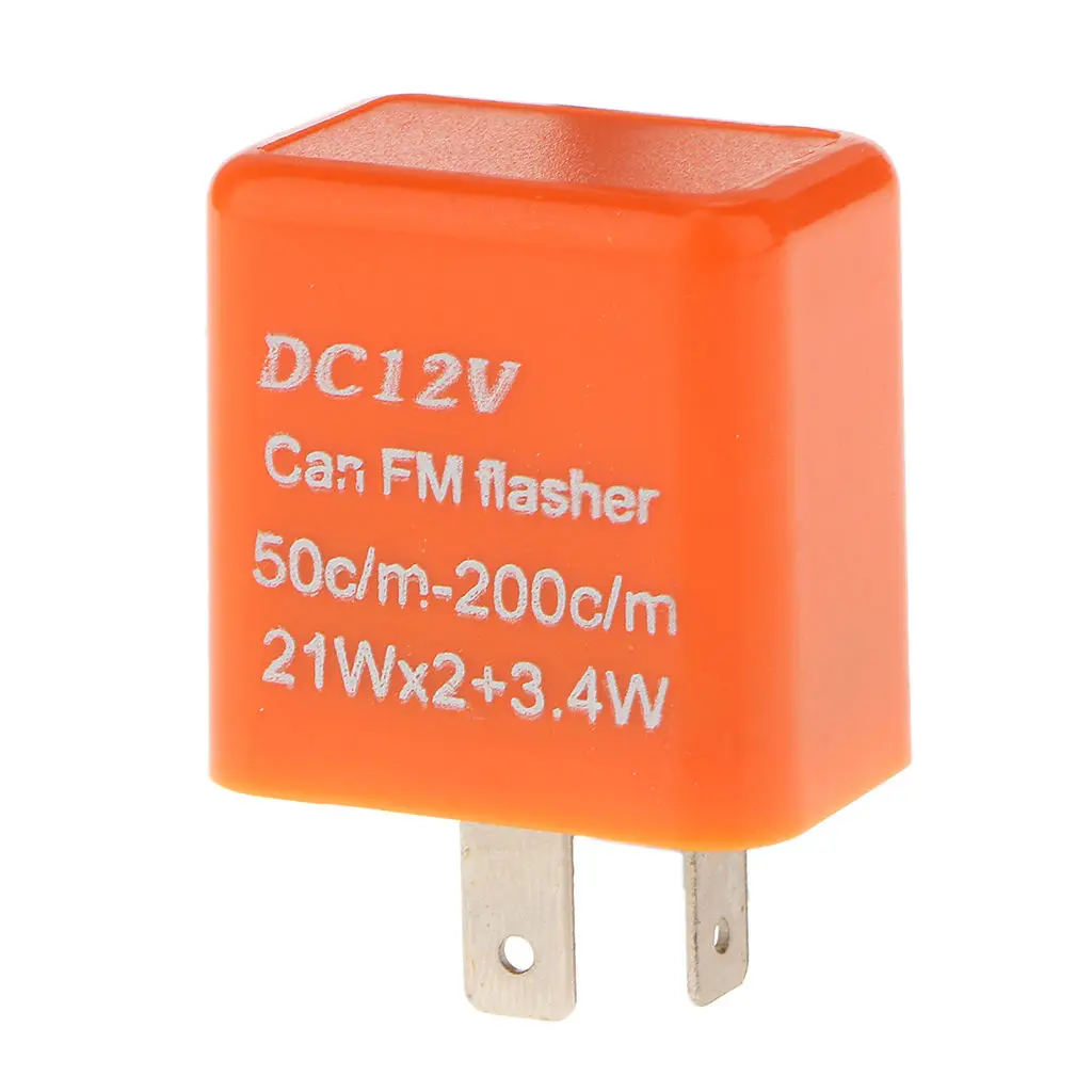 

2Pin Electronic Flasher Relay Fix For LED Turn Signal Lamp Flash 12V
