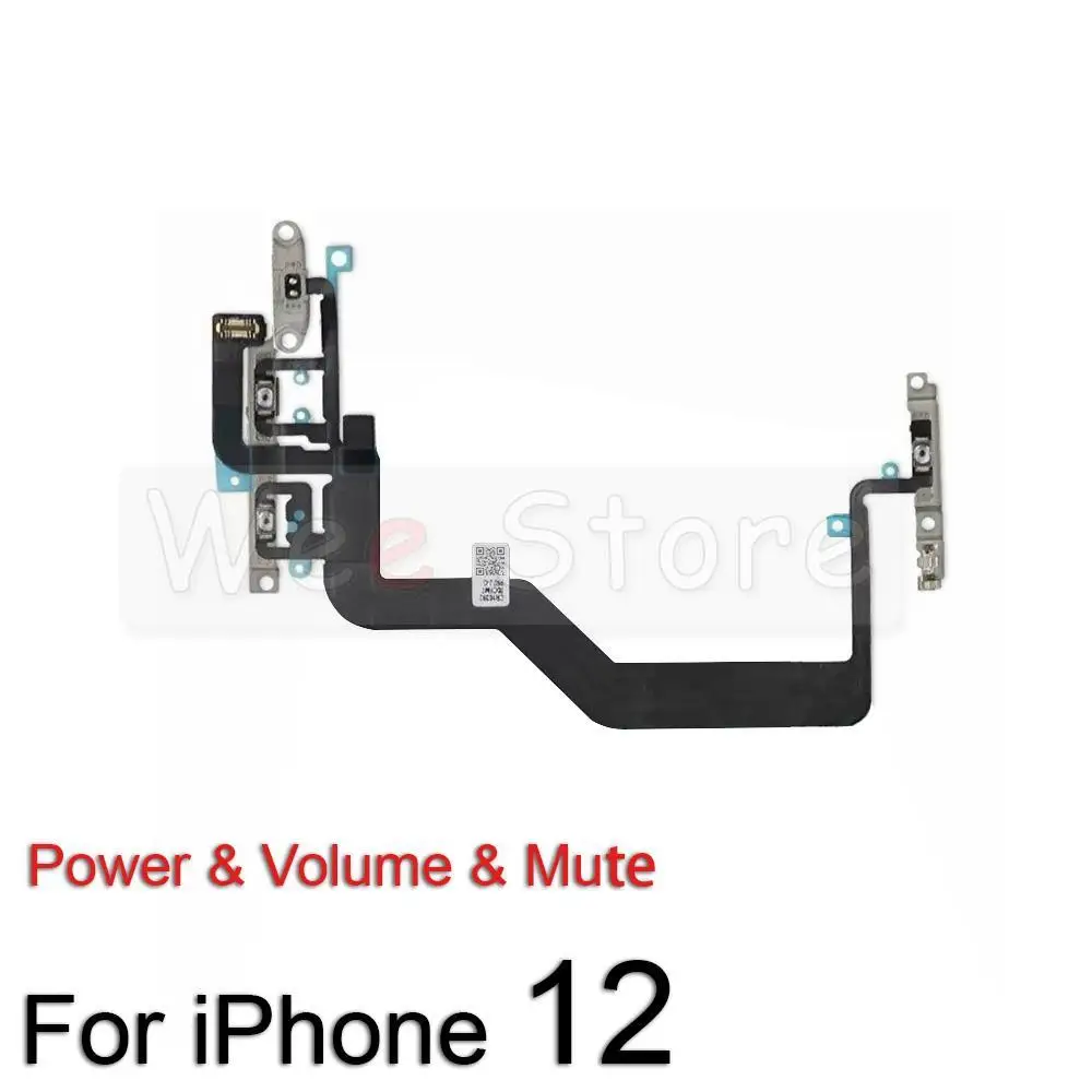 original volume mute key buttons wireless charging flash light power flex cable for iphone 12 pro max mini mobile phone parts free global shipping