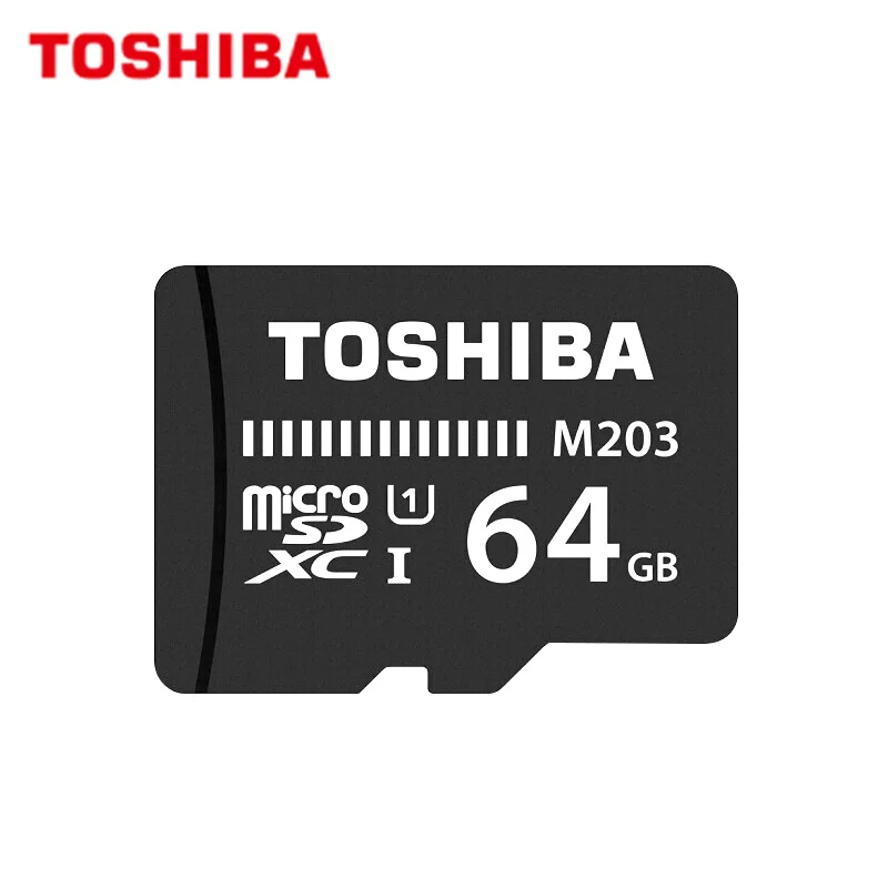 100% Оригинальный TOSHIBA M203 картой Micro SD объемом 16 ГБ SDHC высокое Скорость 100 МБ/с. U1 64 Гб