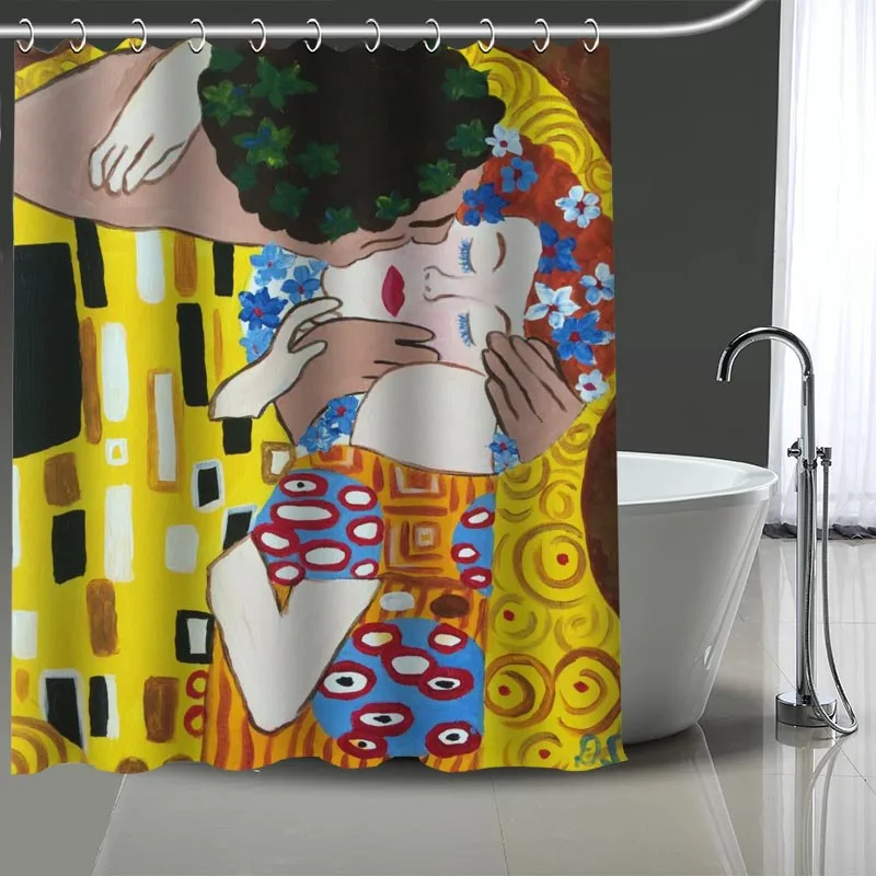 The Kiss Gustav Klimt душевая занавеска Водонепроницаемая s декор для ванной комнаты с