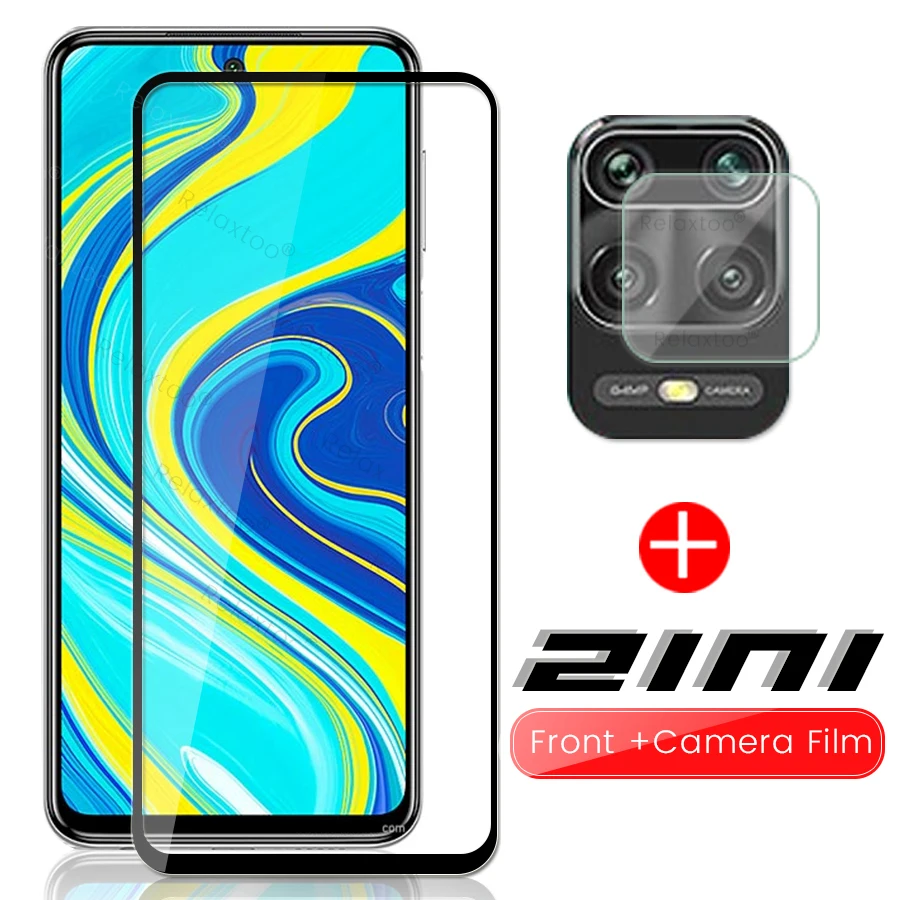 Защитная пленка для экрана с полным клеем 2 в 1 на стеклянной камере redmi notes 9 s xiaomi