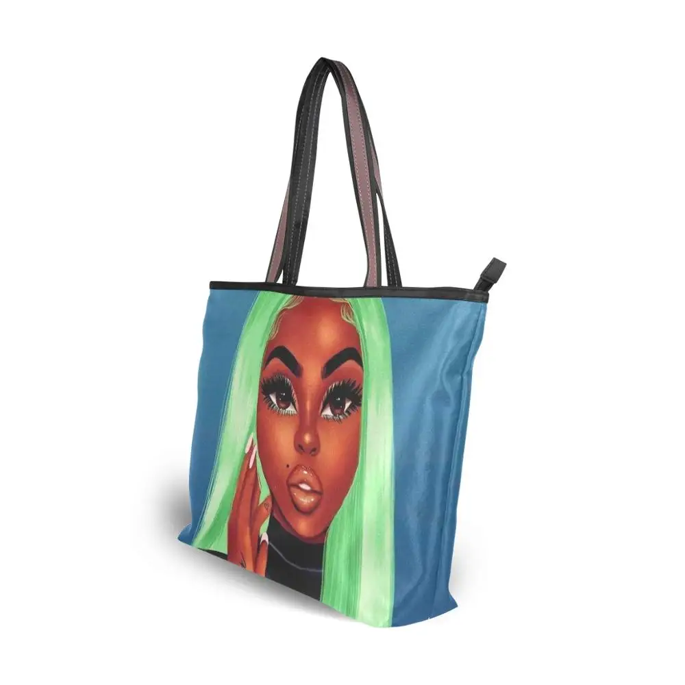 Роскошная дизайнерская сумка шоппер ALAZA Холщовая Сумка женская большая