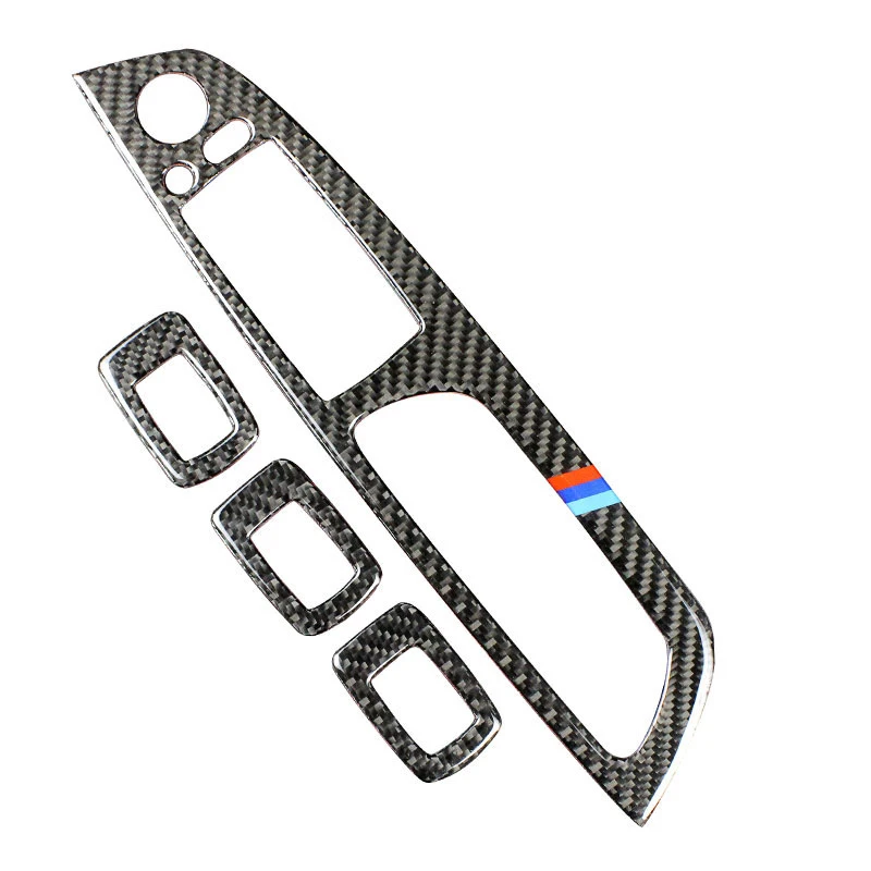Carbon Fiber Car Door Armrest Widow Glass Lifter Button Frame Decorative Cover Trim For BMW X5 X6 E70 E71 Auto Accessories | Автомобили и