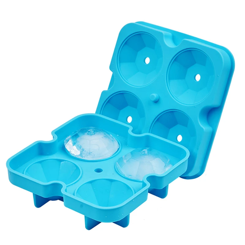 Силиконовая форма для льда 3D Алмазный лоток с формой кубиков коктейлей кубик
