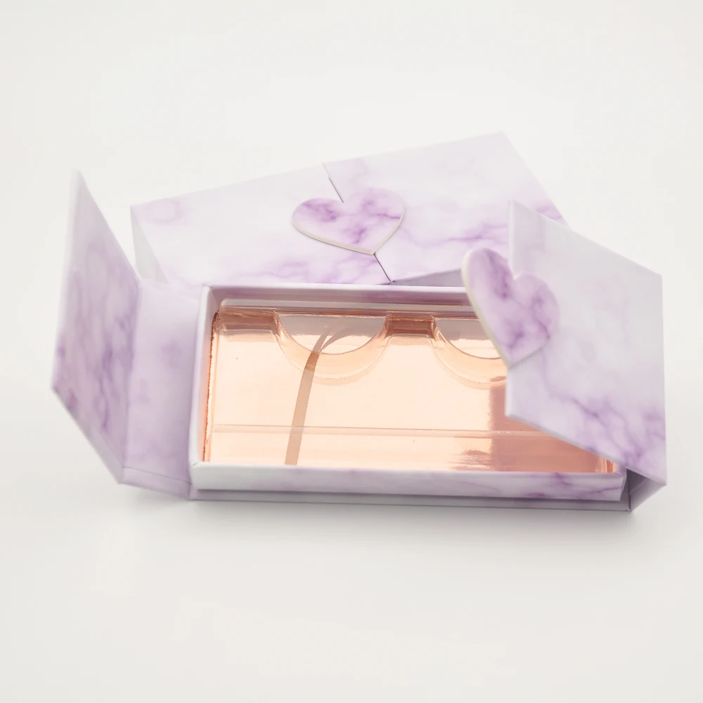 

Wholesale Eyelash Packaging Box Lash Boxes Package Custom Rectangle Book Style White Butterfly Mink Lashes Makeup Case Vendors