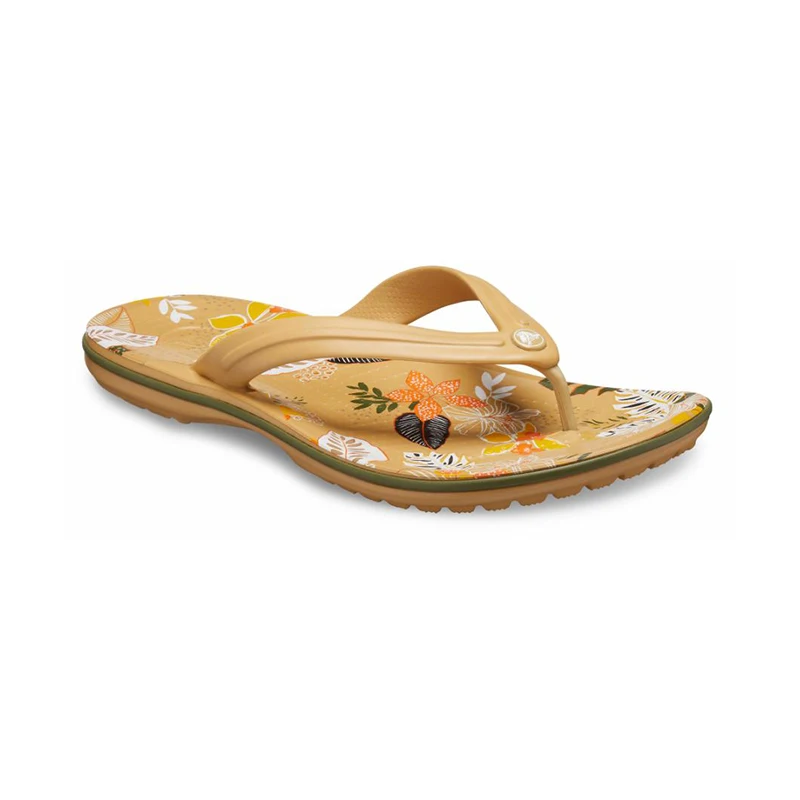 CROCS Crocband Botanical Print Flip UNISEX|Пляжные и уличные сандалии| |