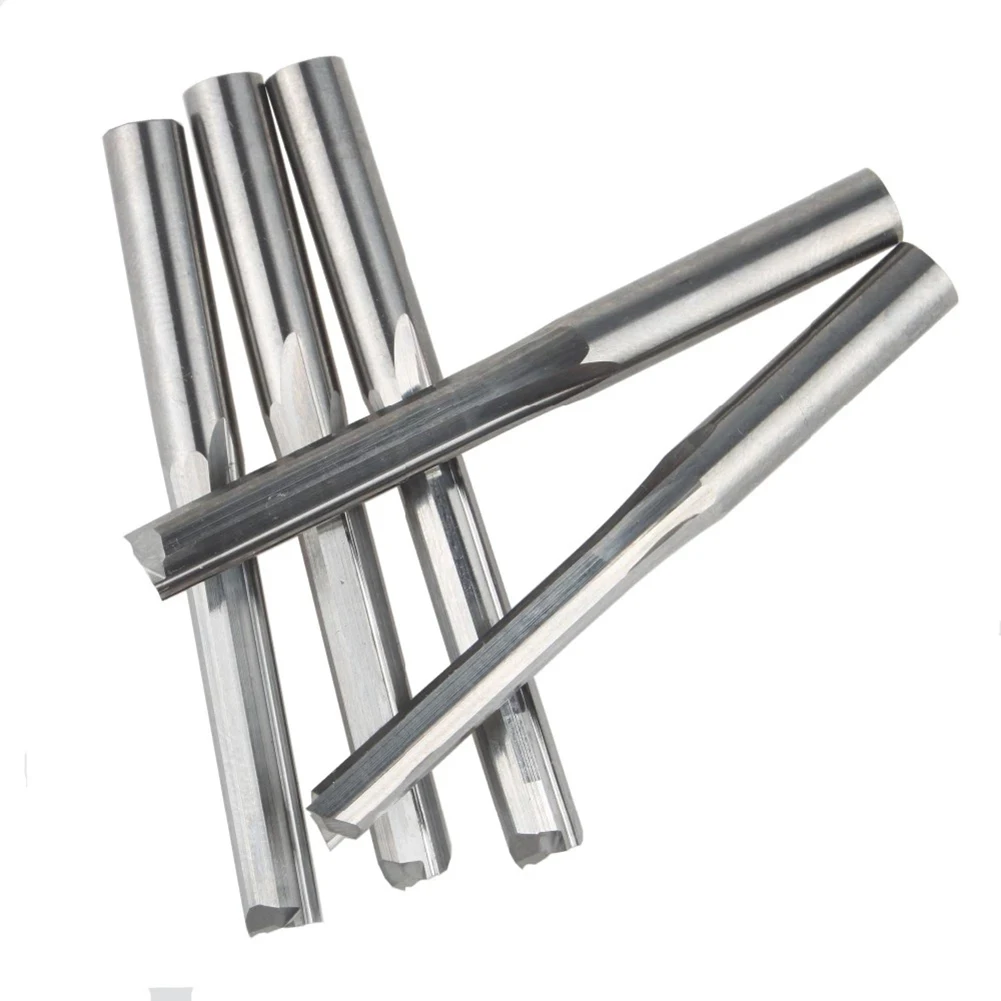 

10pcs 4x 17mm Double Flute Straight Slot CNC Double Flute Straight Slot CNC Router Wood Bits Cutting Bit SHK Drill Bit