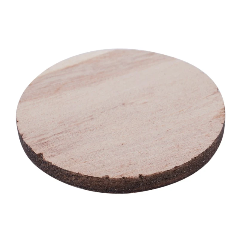 10 x Wooden Circle Shapes Plain Wood Craft Tags 50mm (5cm) Promotion | Дом и сад