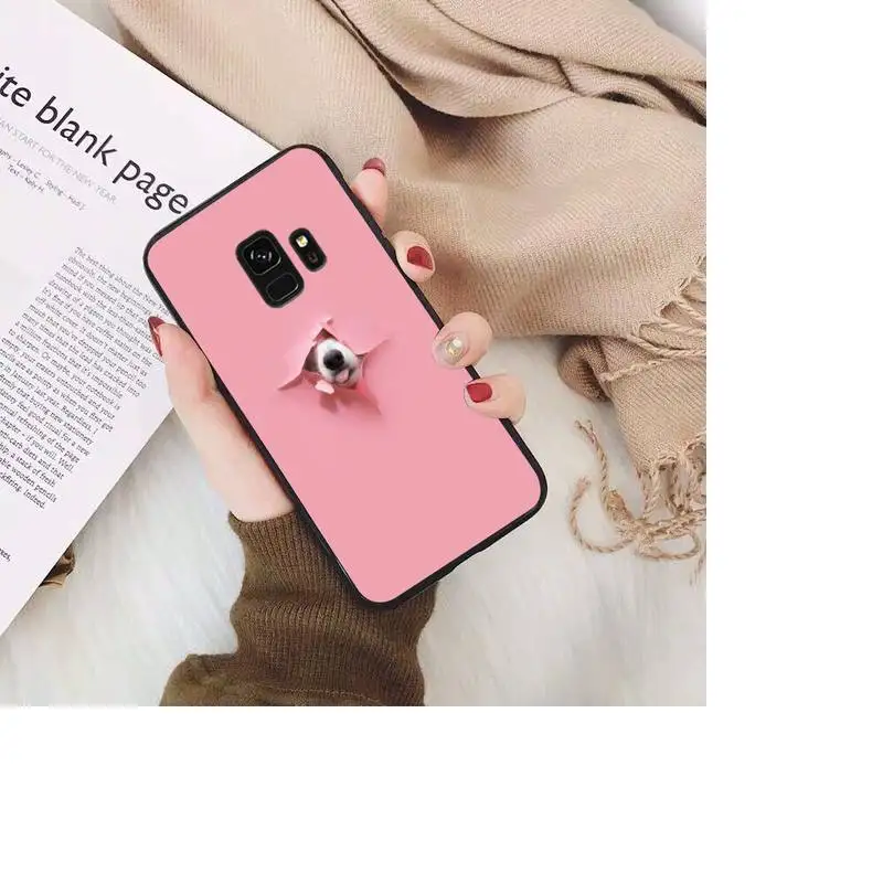 Милый розовый телефонный чехол YNDFCNB в эстетике собак для Samsung Galaxy S20 S10 Plus S10E S5 S6 S7edge
